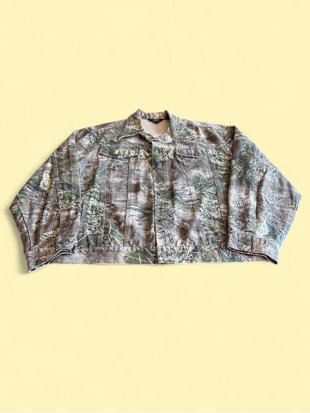 Vintage Roper Realtree Camo Denim Trucker Jacket Western Men’s L